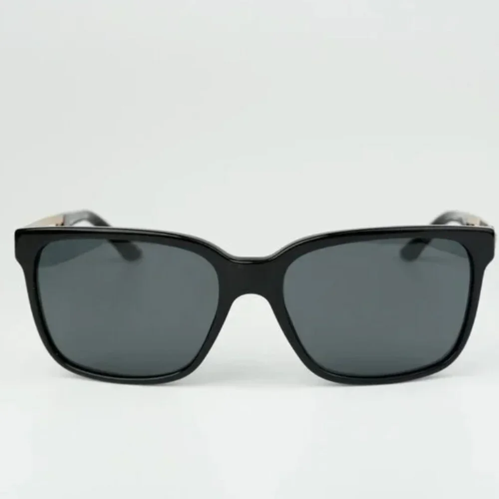 NEW Versace Black Grey Square Unisex Sunglasses
